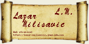 Lazar Milisavić vizit kartica